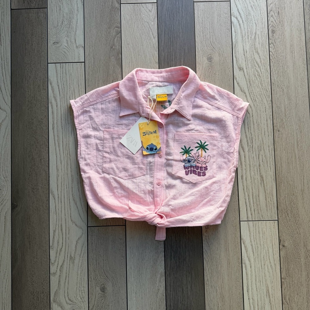 ZARA LILO & STITCH © DISNEY KNOTTED SHIRT - Picture 7 of 12